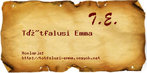 Tótfalusi Emma névjegykártya