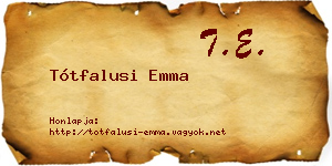 Tótfalusi Emma névjegykártya